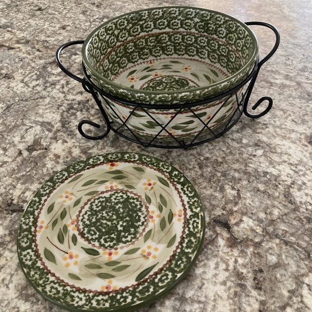 Temp-tations 3 piece ovenware set. Tara Old World Green Design