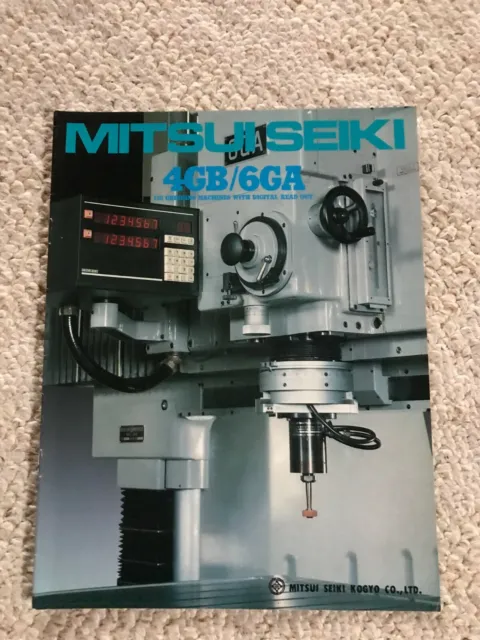 Mitsui Seiki 4GB / 6GA Jig Grinding Machines Sales Catalog in English