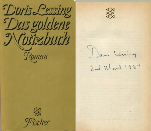 WRITER Doris Lessing NOBEL PRIZE LITERATURE autograph, signed book