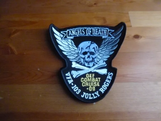 VFA-103 Jolly Rogers Patch Angel Of Death Combat Cruise 09 F/A-18F Super Hornet