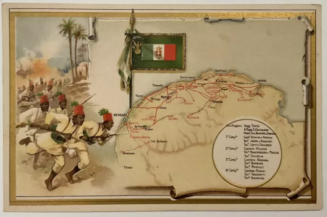 Campagne D’africa Cartolina Vi° Battaglione Indigeni D'eritrea In Cirenaica 1913