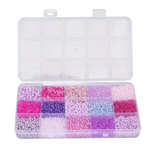 Perles De Rocaille Artisanales Perles De Rocaille En Verre 15 Compartiments Pour