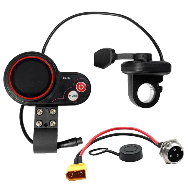 Display LCD Misuratore di velocità per Bici a Filo Impermeabile EN06 a 6 Pin, Pannello di Controllo per Bici Elettrica per Manubrio da 22,2 Mm, 24 V 36 V 48 V 60