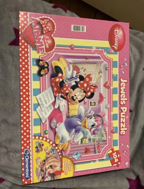 Puzzle 104 Teile Minnie Maus und Daisy Duck mit Glitzersteinchen zum dekorieren