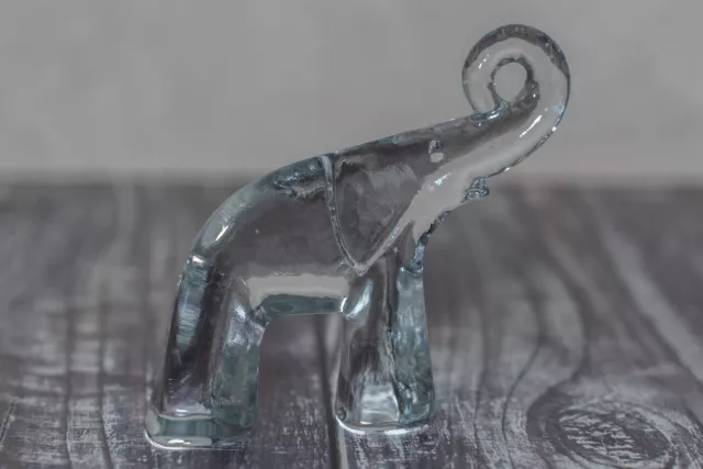 Vintage Kosta Boda Zoo Series ‘Elephant’ Glass Figure Designed By Bertil Vallien