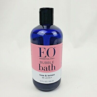 Aceites esenciales EO baño de burbujas rosa y limón ser encantador 12 oz / botella de 355 ml