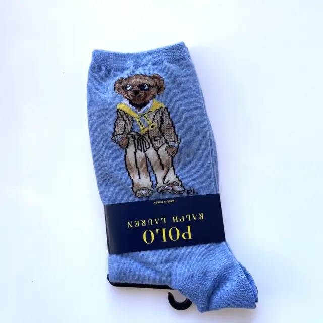 Polo Ralph Lauren Women's Polo Bear Trouser Socks Blue
