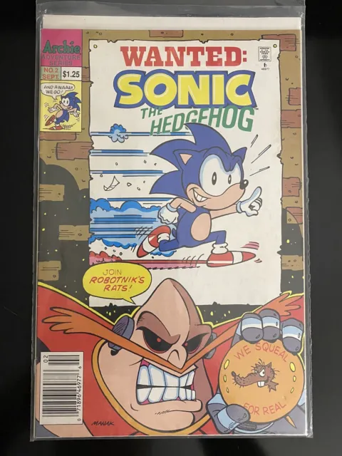 Vintage Archie Adventure Series Sonic The Hedgehog #2 Sept, 1993 HTF Rare