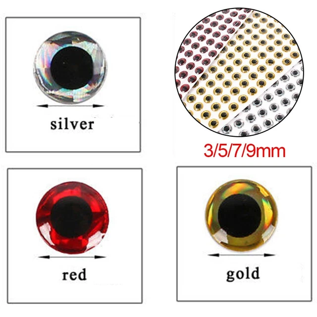 500 Yeux Holographiques 3D Pour Leurres De Pêche – Taille 3 à 12 Mm, Parfait Pour Le Bricolage