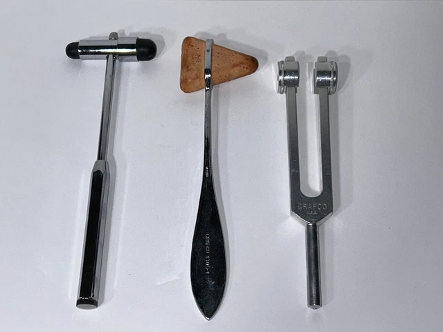 2 Vintage Reflex Hammers +  Grafco 256C Tuning Fork