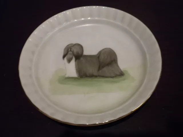 Vtg Lhasa Apso Dog Plate Bareuther Waldsassen Bavaria Germany Barnhart Studios