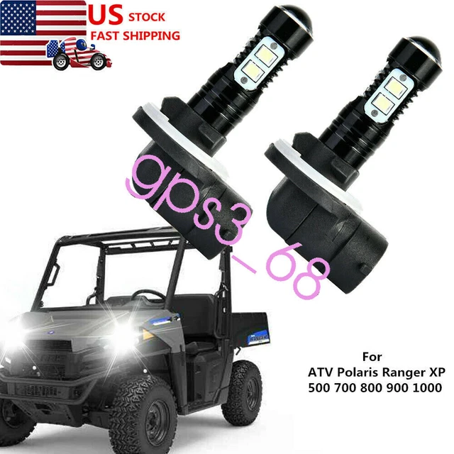 PAIR Headlight LED Bulb 6000K White 881 For Polaris Sportman 300 400 500 600 800