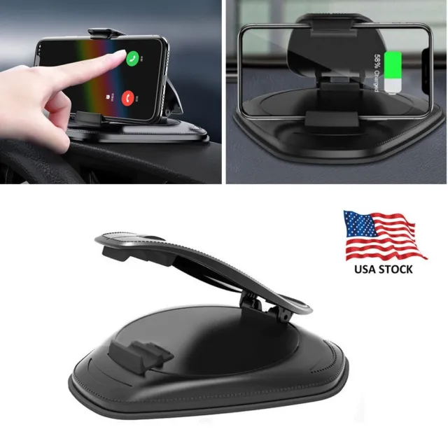 Car 3in-7in Phone Stand Holder Clip Accessories For Dashboard Mount Adjustable