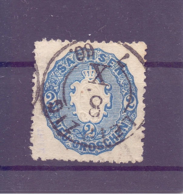 Altdeutschland "Sachsen"    1863   MiNr.   17b  gestempelt, gepr. BPP