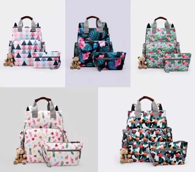 Waterproof Baby Nappy Changing Maternity Printing Bag Large Capacity Backpack 10