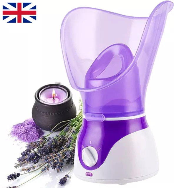 Facial Steamer Face Spa Steam Mist Sprayer Skin Steaming Moisturizing Cleaner UK