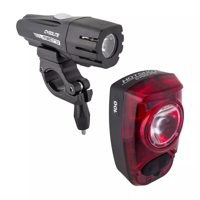 Cygolite Metro 800 Plus Front & Hotshot 100 Tail Light Combo USB Rechargeable