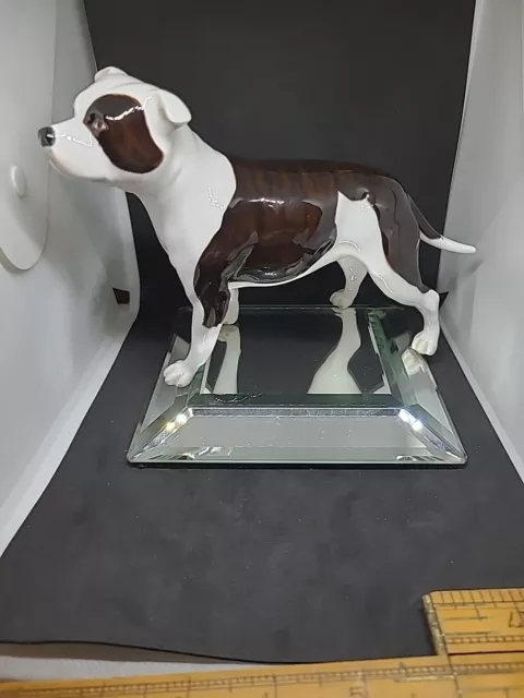 John Beswick Collectors Dog Figurine - Black & White Staffordshire Bull Terrier