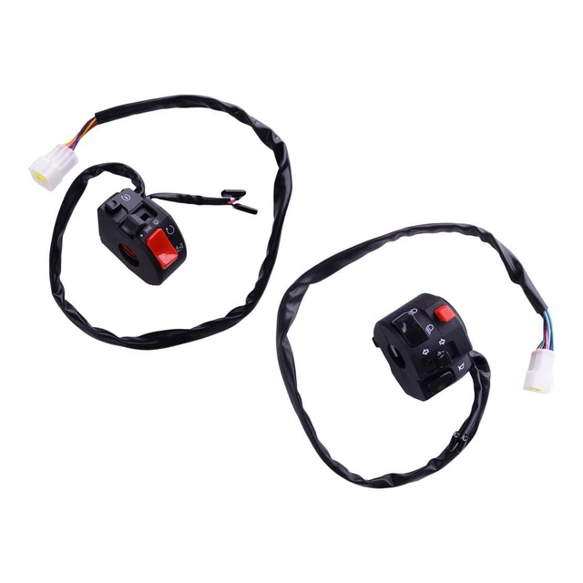 Elerose 22mm Moto Guidon Commutateur Alliage D'aluminium Deux-en-un Grand Frein Frein Antibrouillard Klaxon Double Commande Bouton Interrupteur(C