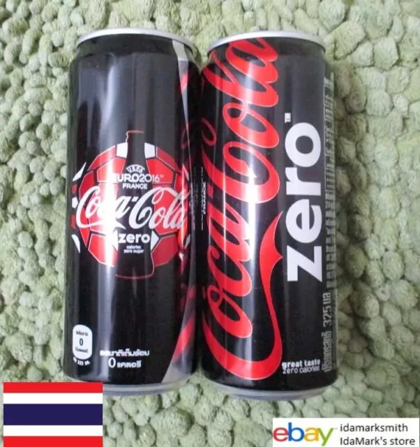 Empty COCA-COLA ZERO Coke Can THAILAND 325ml UEFA EURO 2016 FRANCE Asia Collect