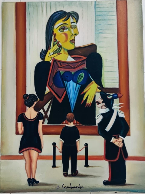 Salvo Lombardo - Omaggio A Picasso- olio su tela - cm 60 x 80