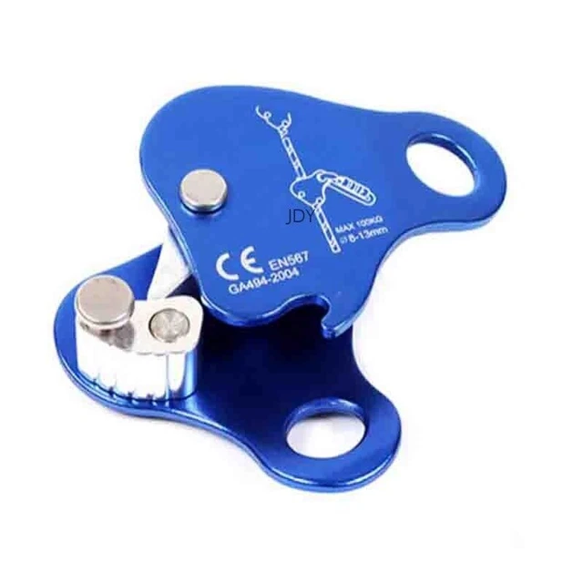 Outdoor Aluminium Klettern Sicherungsgerät Abseilgerät Seil Greifer 24KN