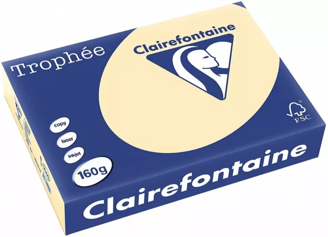 Clairefontaine Trophee Color 1040C Chamois 250 Blatt 160g A4 farbiges Papier