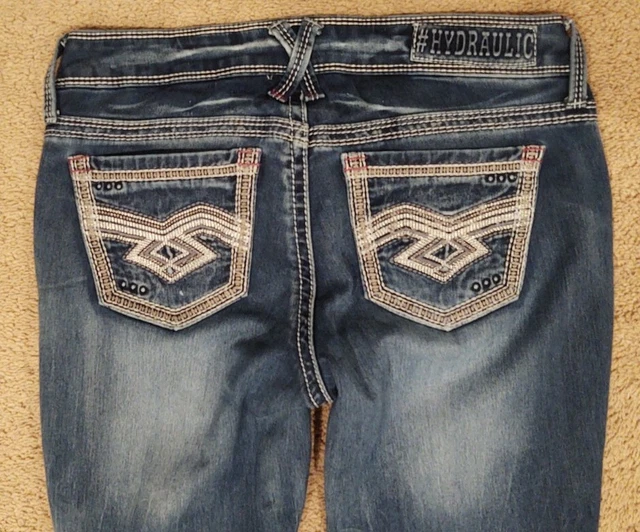 Hydraulic Lola Super Skinny Size 7/8 Stretch Embellished Denim