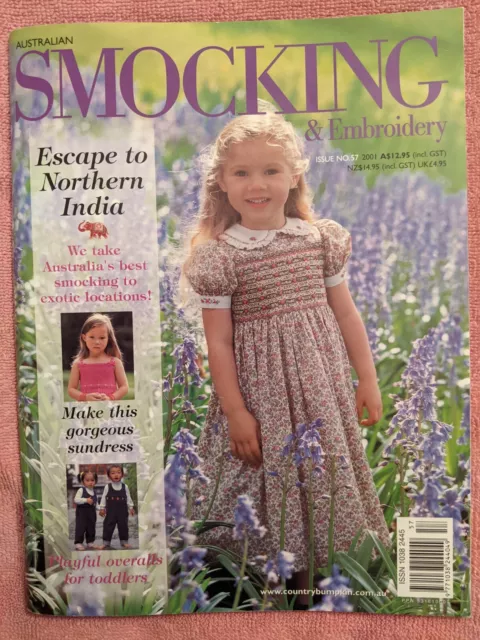 AUSTRALIAN SMOCKING & EMBROIDERY Magazine, Issue No. 57, 2001, Very Good Cond.