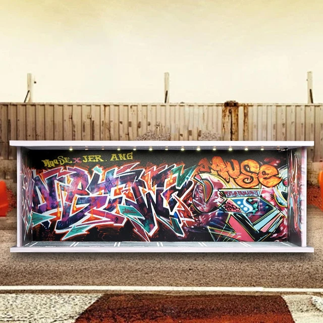 ARRIÈRE-PLAN DE SCÈNE De Parking, Vitrine De Garage Pour Figurines D