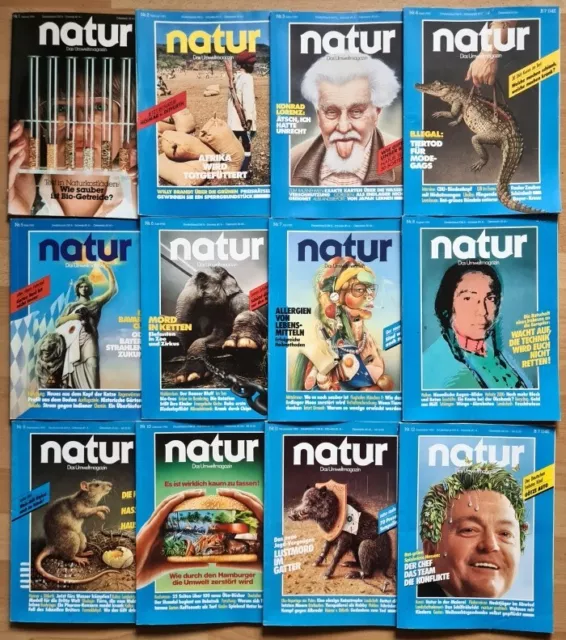 Natur Umweltmagazin 1985 komplett Jahrgang Zeitschrift retro Umweltschutz Bio