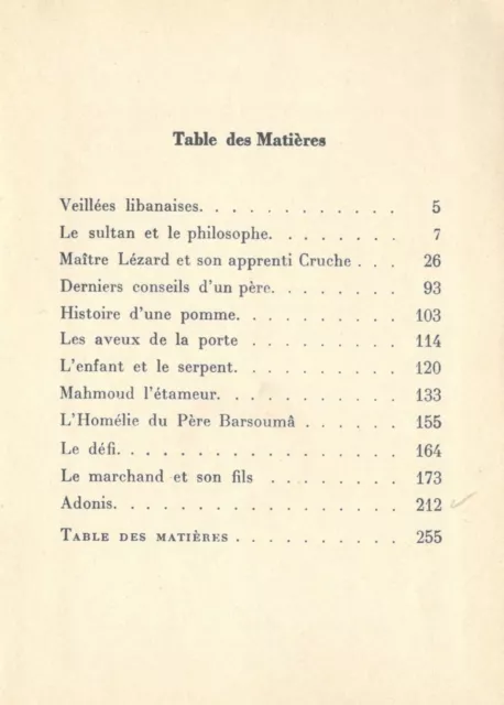 CONTES ET LEGENDES DU LIBAN René Khawam Illustrations de René Peron 1952 3