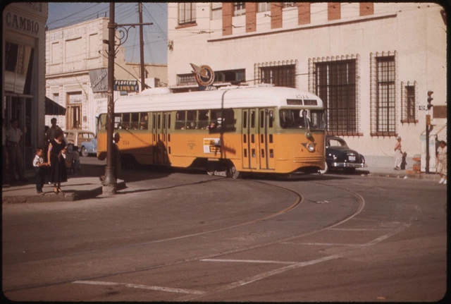 El Paso City Lines 1514 Juarez, Mexico trolley duplicate slide