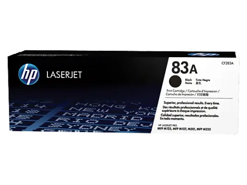 HP 83A Black Original LaserJet Toner Cartridge CF283A Page Yield 1500