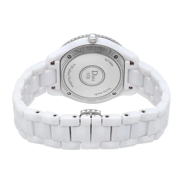 Christian Dior VIII Ceramic Diamond Bezel MOP Dial Ladies Watch CD1231E4C001 5