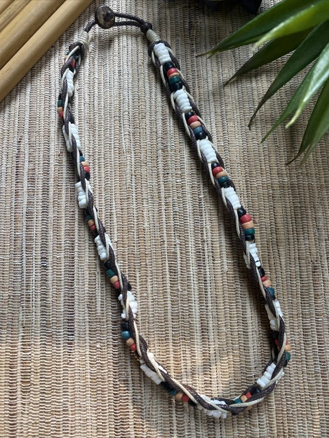 Rasta Reggae Irie Puka Shell Necklace Coco Bead Beach Jewelry Rasta Reggae Irie Puka Shell Necklace Coco Bead Beach Jewelry