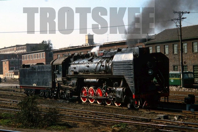 35mm Slide CR China Chinese Railways Steam Loco QJ 7171 Jilin 1990 Original