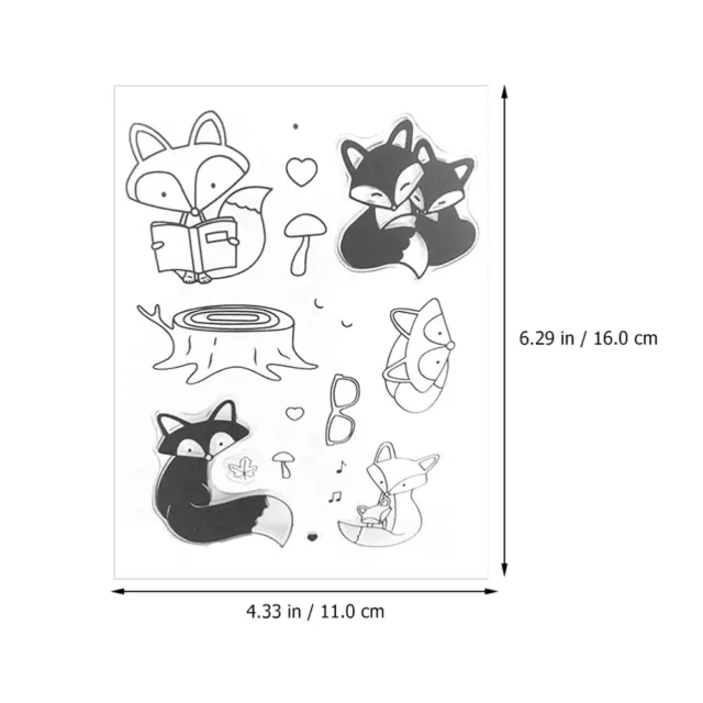 Silicone Fox Stamp for Scrapbooking & Stationery-MJ
