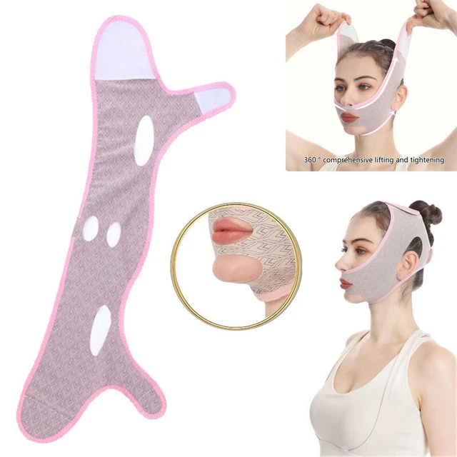 Máscara para dormir de escultura facial de belleza, máscara de elevación de línea en V correa adelgazante facial