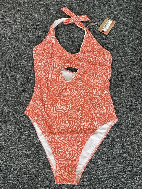 NEW MANTARAY HALTER Neck Copper Pattern High Leg Swimming Costume Size 12 Swim 19.99 PicClick UK