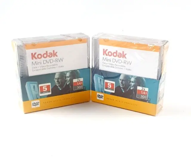 Kodak Mini DVD-RW 2 X5 Packs 2x 1.4 GB 30 Min.
