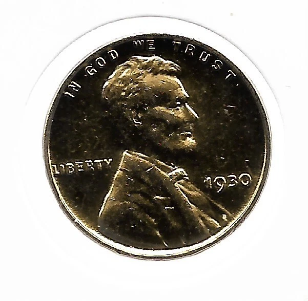 1930 US Liberty Lincoln Gold Cent Penny Great Depression Collection Coin LOT:54