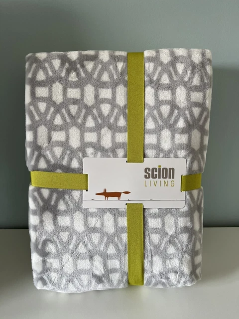SCION LIVING THROW Blanket Fleece 140cm X 280cm Grey Lace Pattern Brand New 45.00 PicClick UK