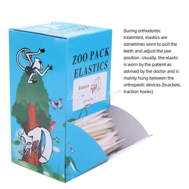 5000pcs High-quality Dental Ortho Zoo Pack Elastics latex Rubber Bands +Tool Top 3