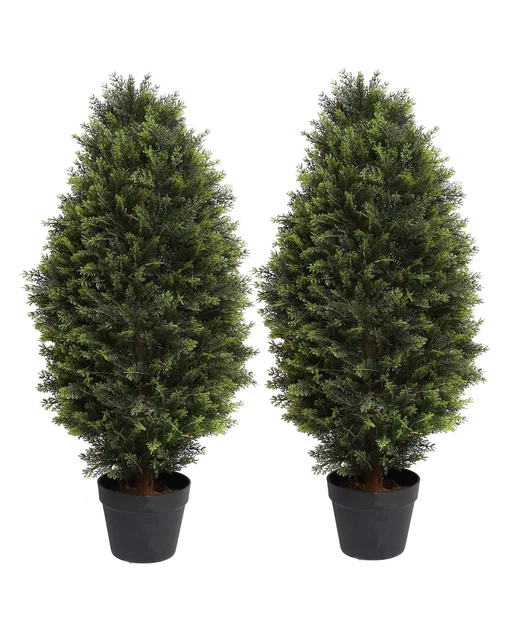Artificial Cedar topiaries Tree,Artificial Topiary Cypress Tree,Faux,Shrub,wi...
