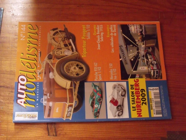 Revue Auto Modélisme N°144 - Triporteur Peugeot, Porsche 935 K2, Mercedes 150