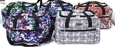 18" Wheeled Cabin Approved Bag Holdall Trolley Luggage Weekend Duffle Case Bag