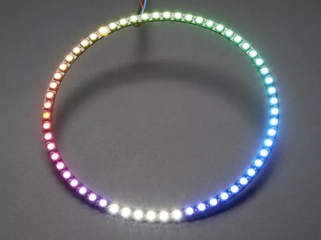 NeoPixel 1/4 60 Ring - 5050 RGBW LED w/ Integrated Drivers - Cool White