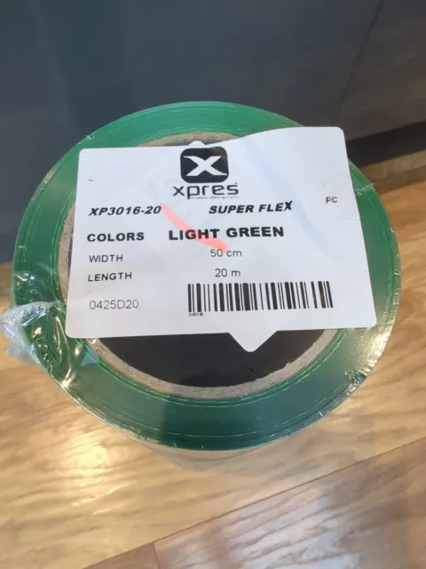 Xpres Super PU Flex XP3016-20 Light Green Vinyl Transfer Film 20M X 50cm Roll