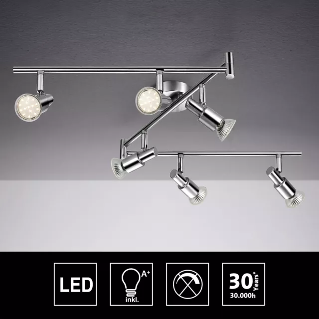IMPTS LED Spotleuchte Deckenlampe 6-flammig Deckenstrahler Lampe GU10 Wohnzimmer